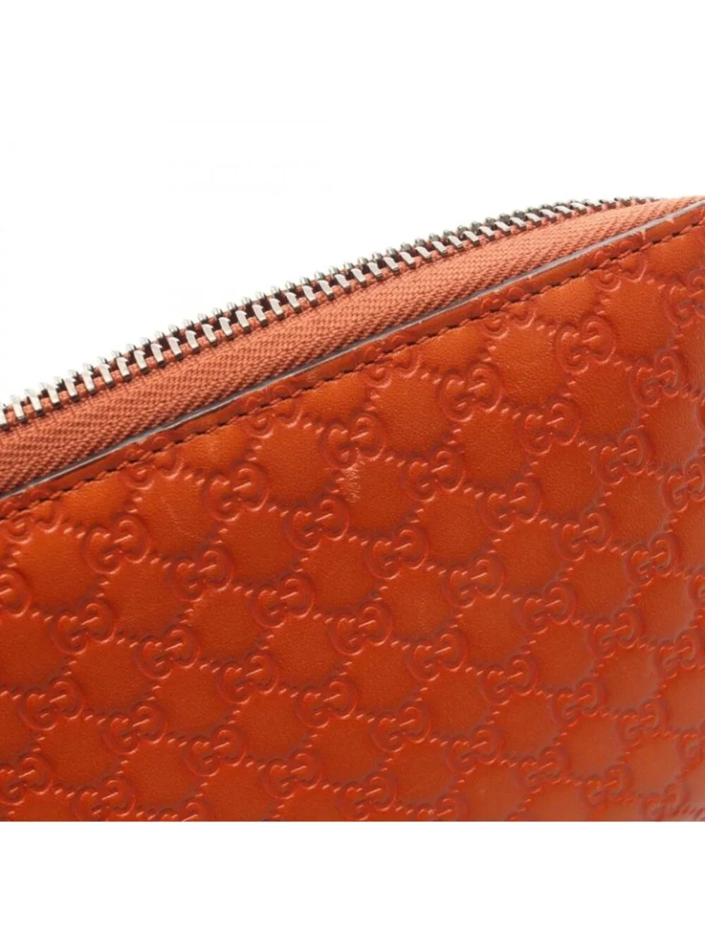 Gucci Round Wallet Micro Guccissima Orange Leather Guccissima - Picture 10 of 10